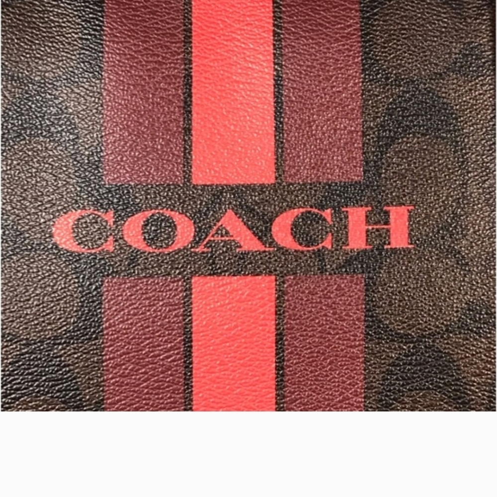 COACH Varsity Stripe City Zip Tote Bag  2016   11.75"x10.5"x5.5" - Picture 4 of 14